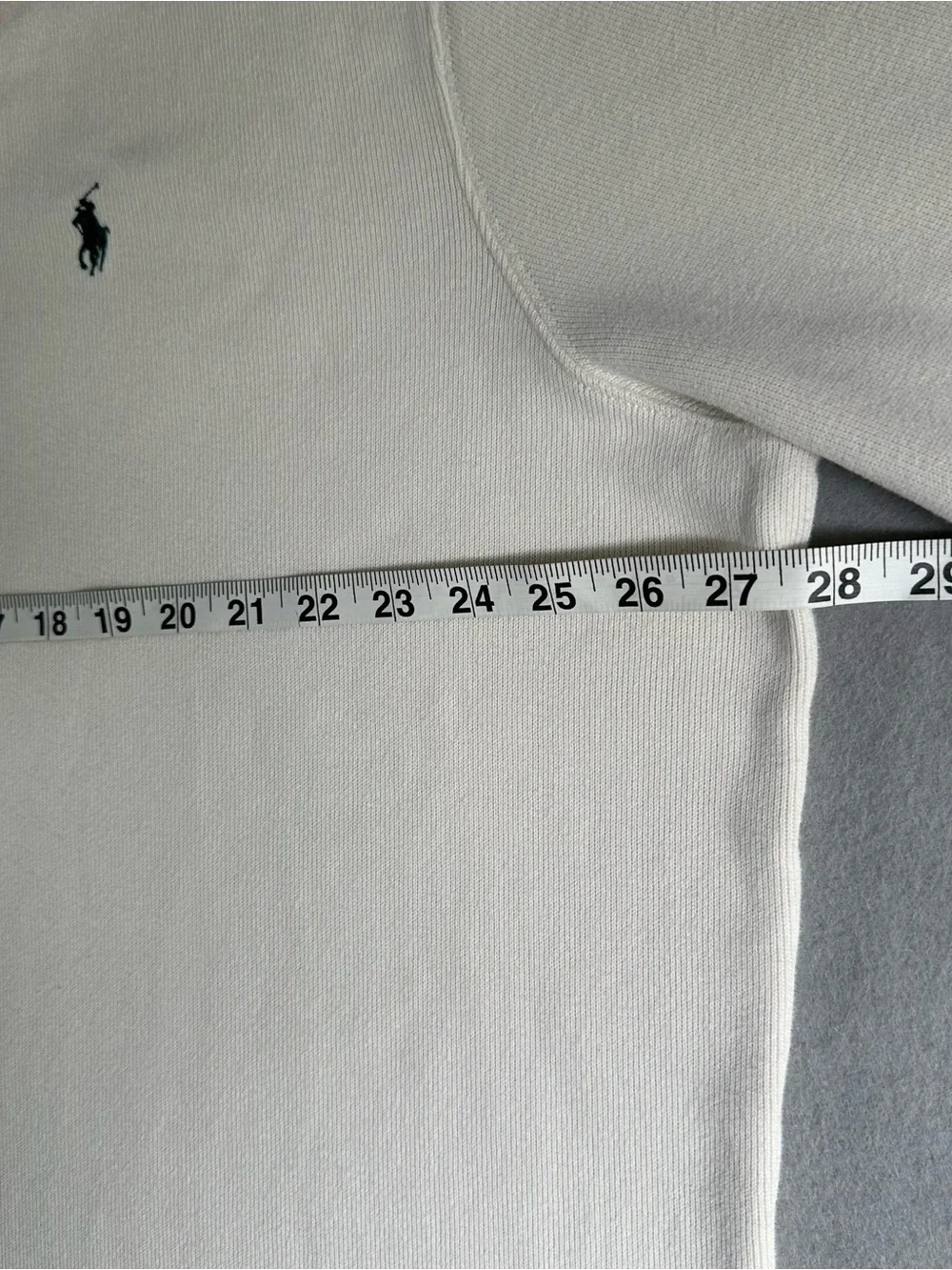 Polo by Ralph Lauren Cream Quarter-Zip Pullover with Navy Pony